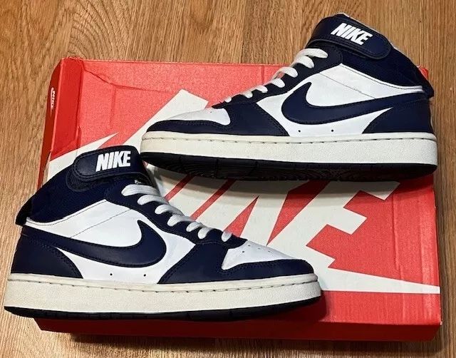 Nike Court Bough Shoes Mid 2 Youth Size 4Y Navy Blue