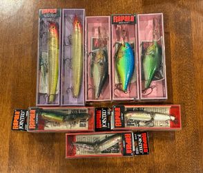 Rapala Fishing Lures Lot – 8 Lures in Box