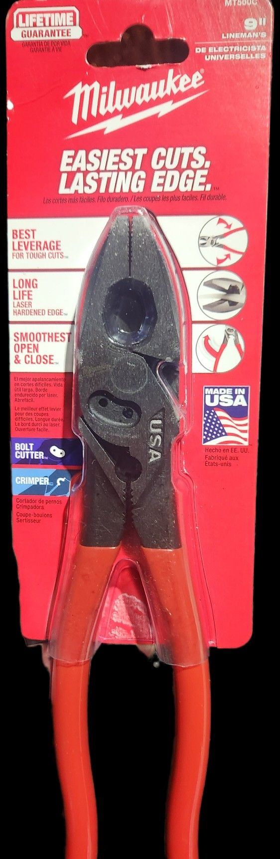 Milwaukee
9 in. Lineman's Pliers with Crimper / Bolt Cutter