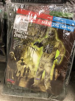 Skeleton zombie Halloween costume for adults