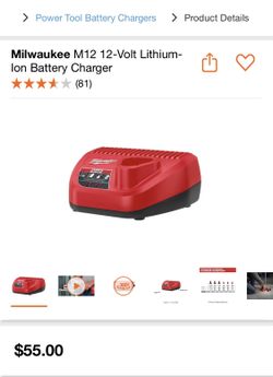 Milwaukee M12 12-Volt Lithium-Ion Battery Charger