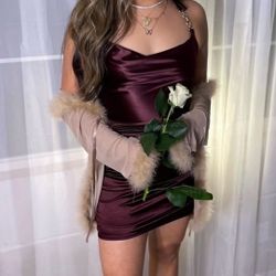 Burgundy Mini dress