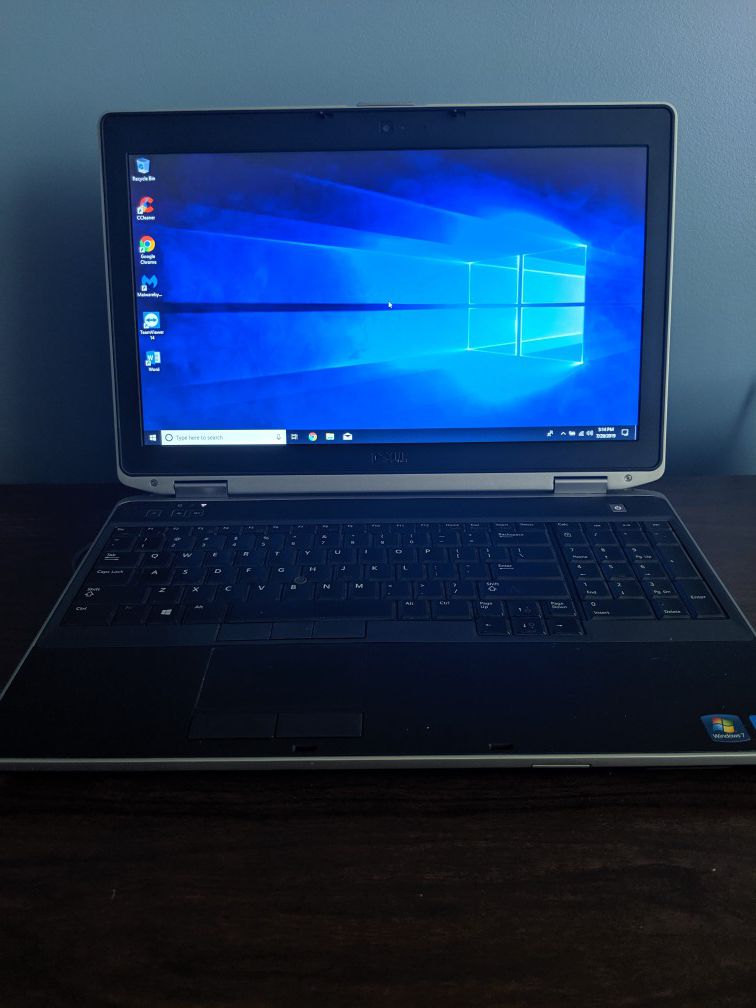 Dell 6530 laptop new battery new SSD hard drive 8 gigs of RAM Windows 10 pro office 2019 fresh install works great looks great