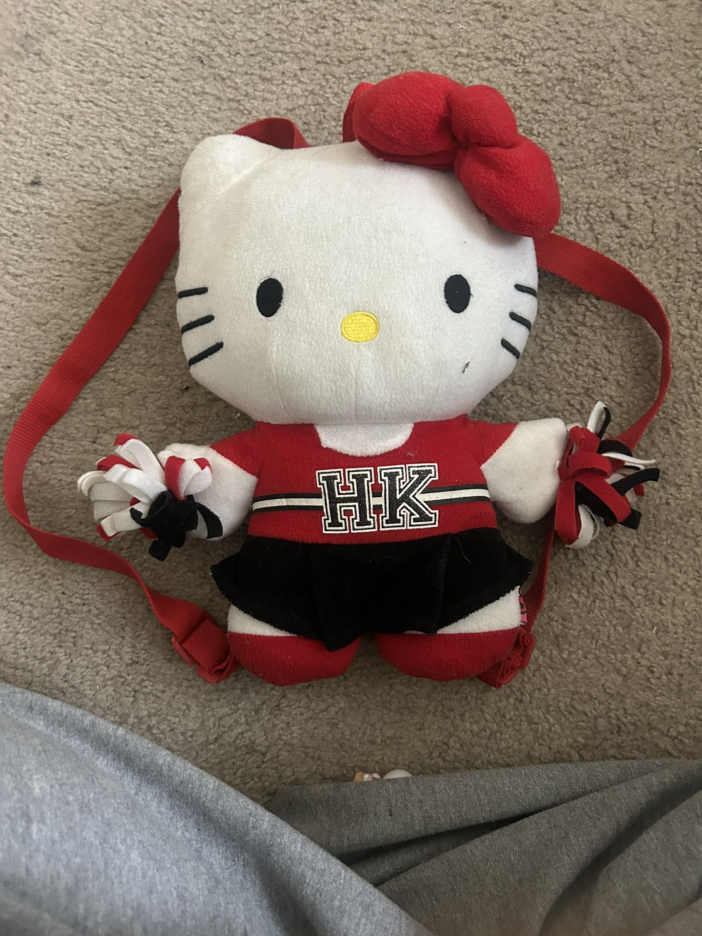 2012 Hello Kitty Red and Black Cheerleader backpack