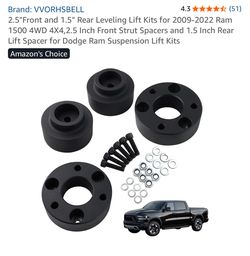 2.5"/1.5" Suspension Lift Kit for Dodge Ram 1500 4WD