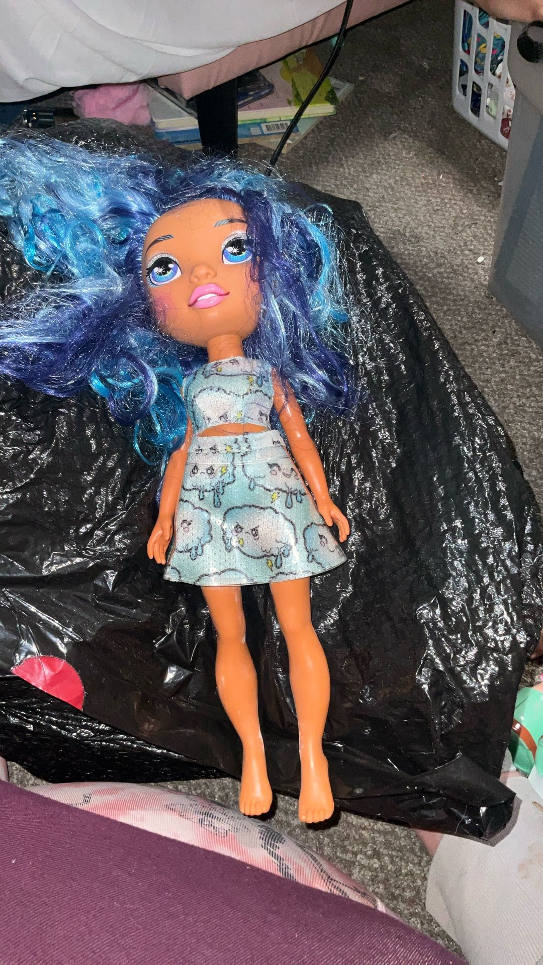 large Oversized, Rainbow, High Doll Not In Package But Good Condition Missing Shoes
