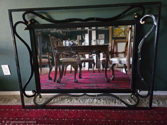 Vintage wrought iron mirror