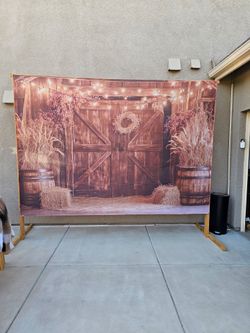 Barn Photography Backdrop with Stand