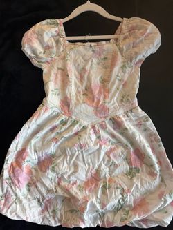 Girls flower dress short size 7/8