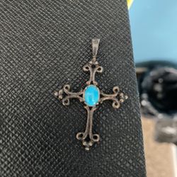 turquoise Cross Pendant 