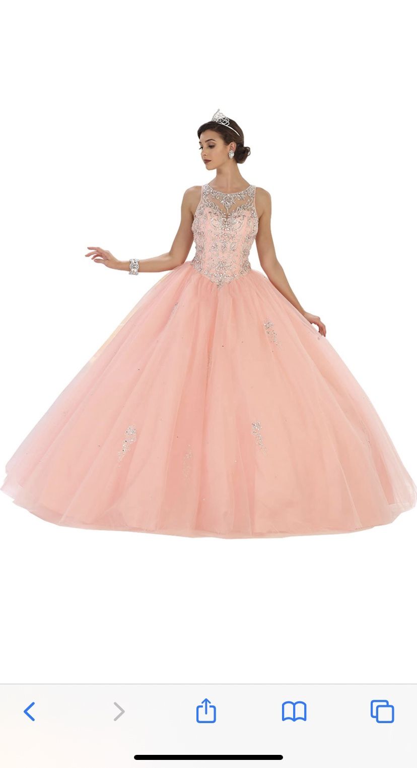 Quinceañera Dress Size 8 Color Blush Includes Crinolina