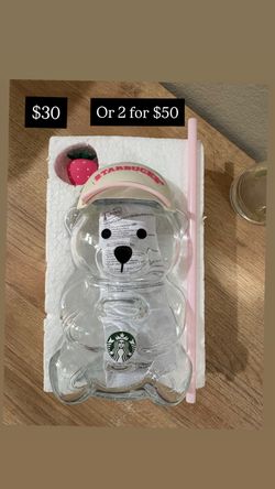 Strawberry Starbucks bear cup