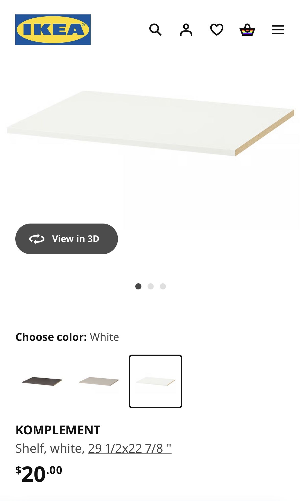 Komplement IKEA shelf