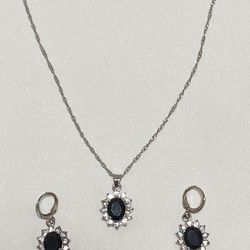Beautiful  Black Cubic Zirconia Jewelry Set 