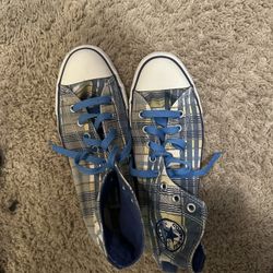 Blue Plaid Converse 