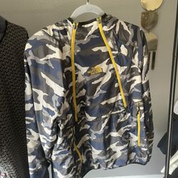 Reversible camo North face jacket