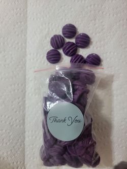 Purple Ribbed Round Beads Bulk Bag