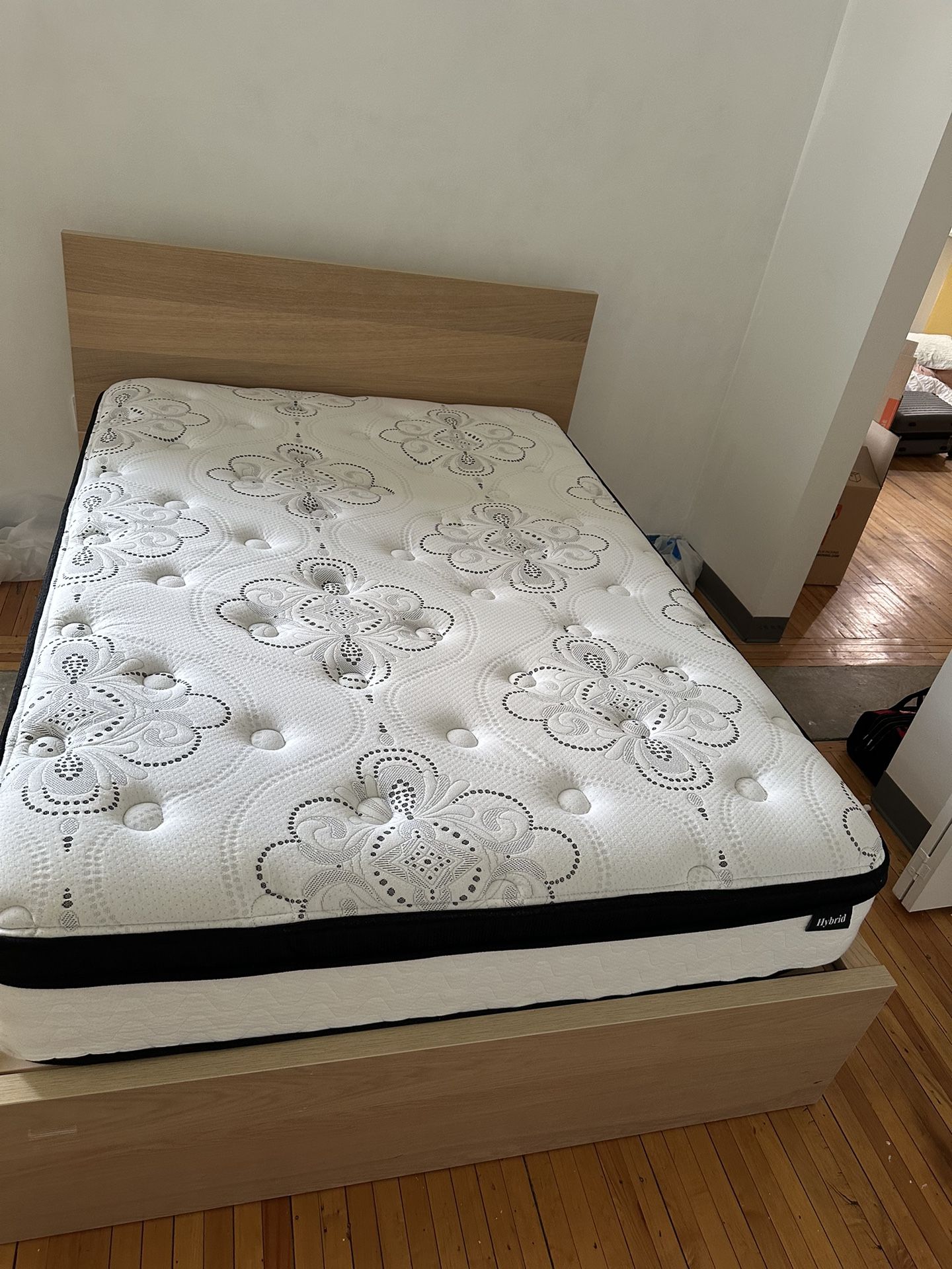Full Size IKEA bed frame With Ashley Mattress (Delivery Available!)