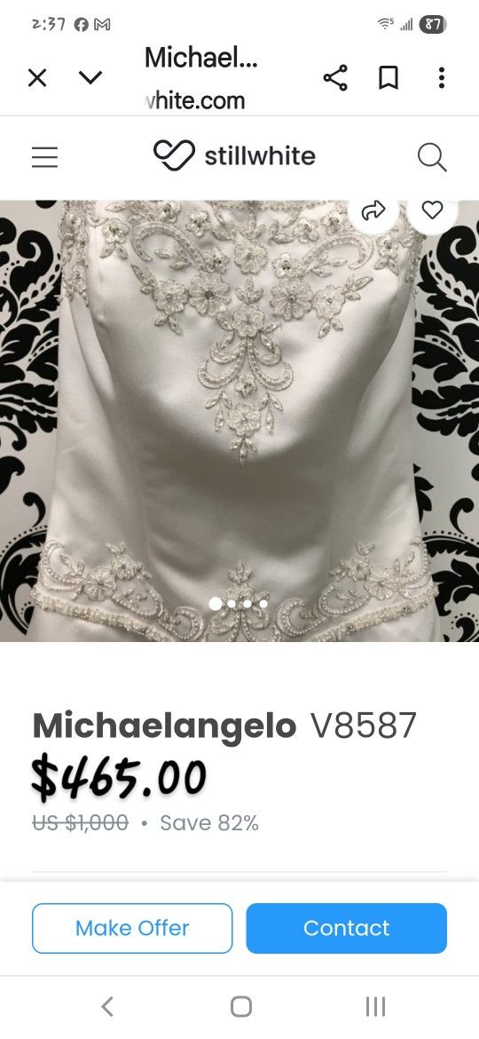 Michelangelo Wedding Dress (Size 4)