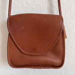 Vintage Coach Lindsay Crossbody Bag in British Tan Leather