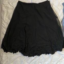 Black lace skirt