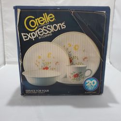 Vintage Corelle Expressions Dish Set New In Box