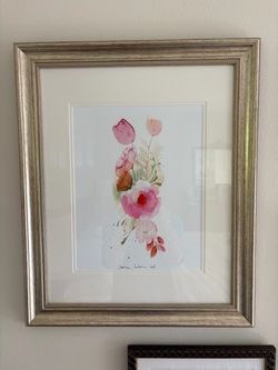 Framed Watercolor Floral Art Print