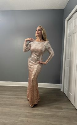 Evening Gown Sequenced Rose Gold