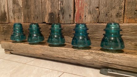 Antique 1920s Telegraph Pole Insulator Beam Display Hemmnigray 40 and 42s