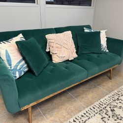 Small Green Couch Bed Like NEW