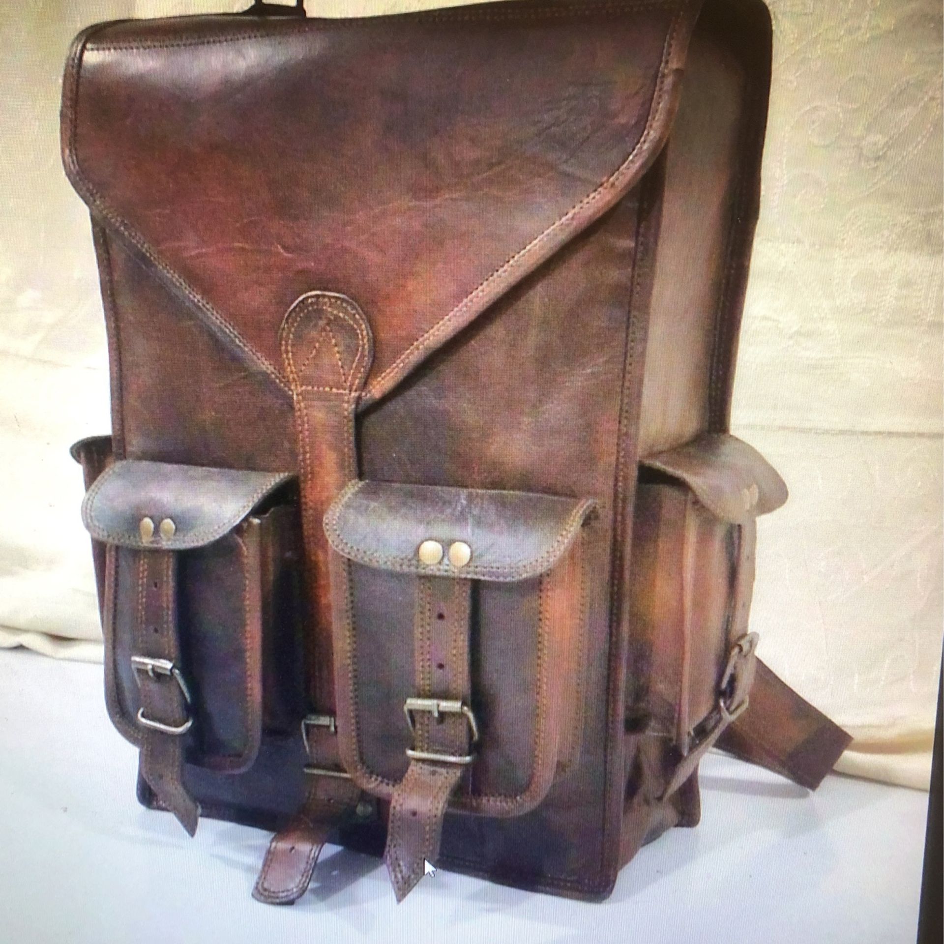 Leather Backpack 2 In 1