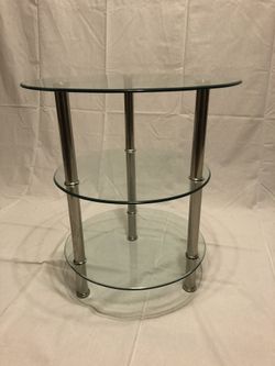 Three layers of thick glass table brand new