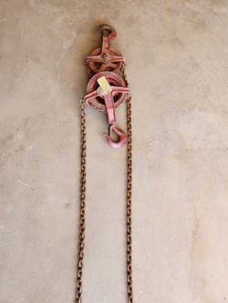 Vintage Antique 1 Ton Chester Differential Block - Manual Chain Hoist