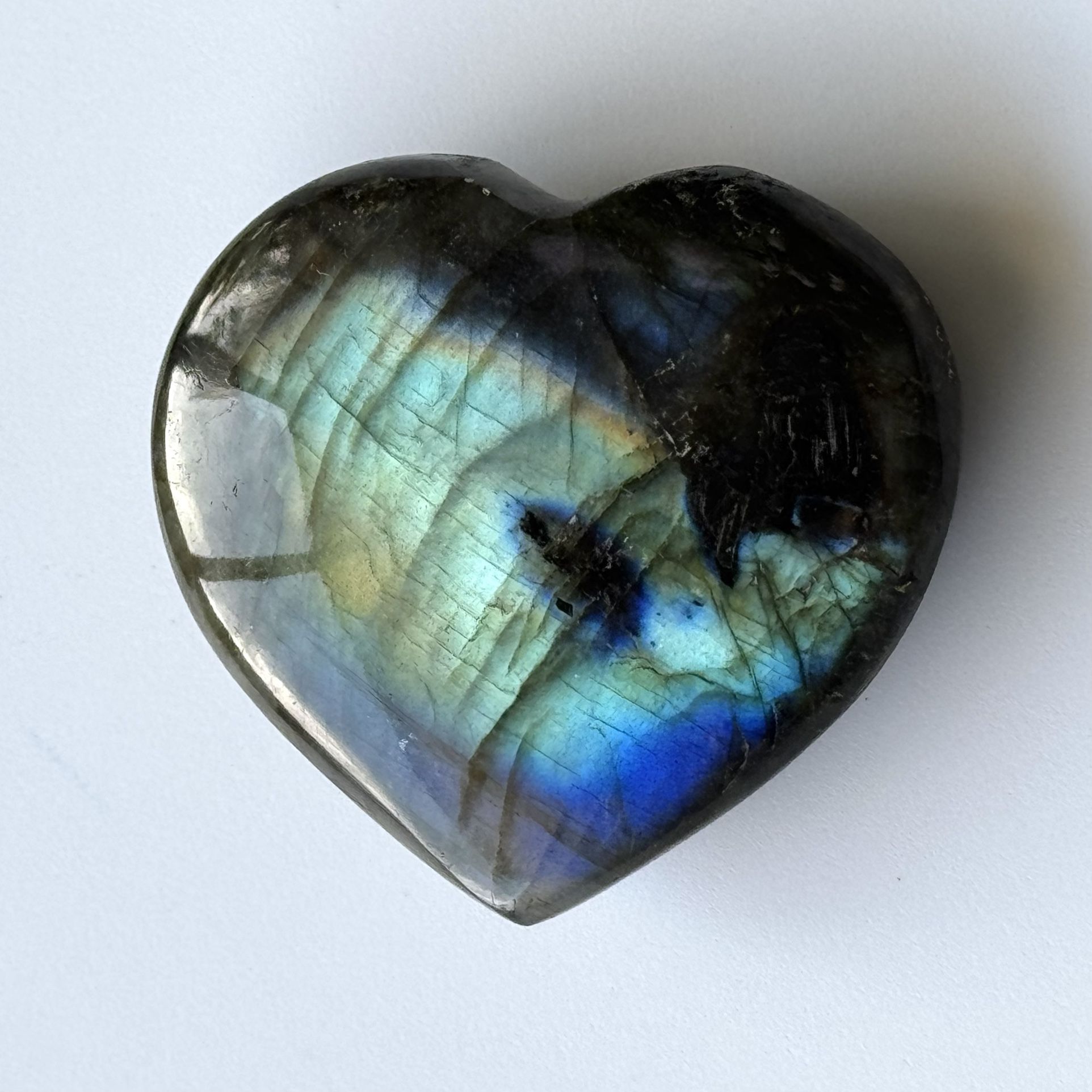 Labradorite Heart