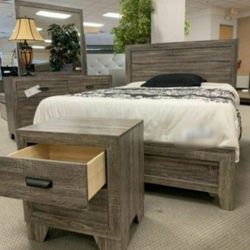 Mille Brown 4 Pieces Bedroom Set Financing Available 