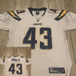 White San Diego Chargers Darren Sproles jersey Size:L