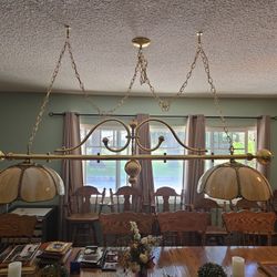 Pool table lamp brass