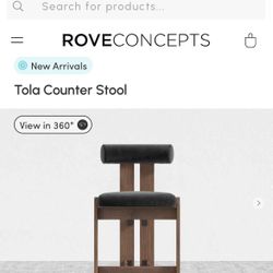 Rove Concepts Tola Counter Stool (black) (2) 