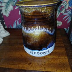 Art Pottery Spoon Holder