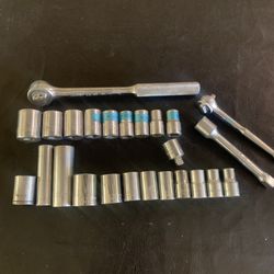 Craftsman- Husky SAE -USA Vintage Wrenches And Sockets  Tool Lot Set .