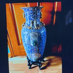 Large vintage decorative floor vase