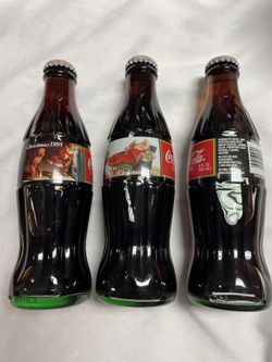 Coca Cola 1995 Christmas Unopened Bottles Vintage