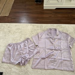 SHEIN Women’s Purple Satin Pajama Set Size XL