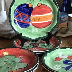 Set of 8 Christmas plates