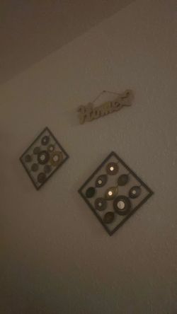Metal Diamond Wall Art Set of 2