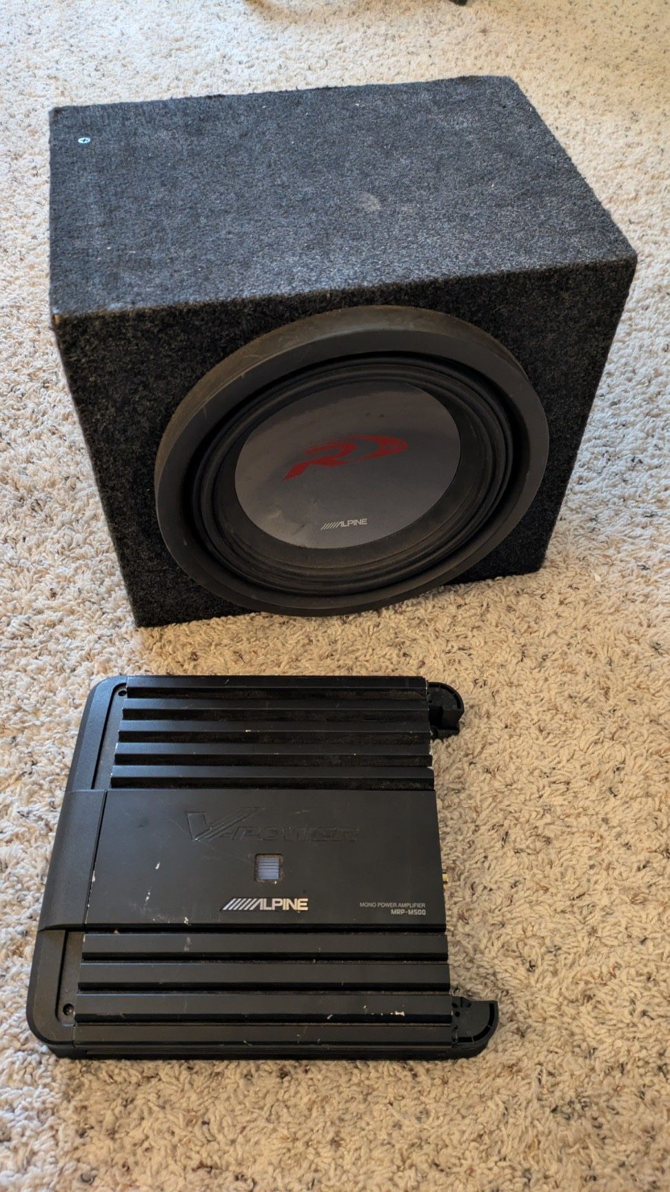 Alpine MRP-M500 Amplifier and R10 Subwoofer