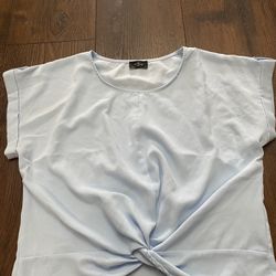 Womans Light Blue Shirt Size Large By Milk & Honey #17