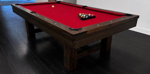 Rustic Modern Pool Table 8’ W/ Custom Top (Free Delivery & Pro Setup)