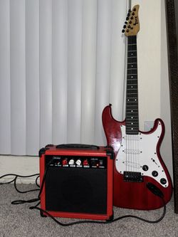 Electric ⚡️ Cherry 🍒 Guitar 🎸 And Amp