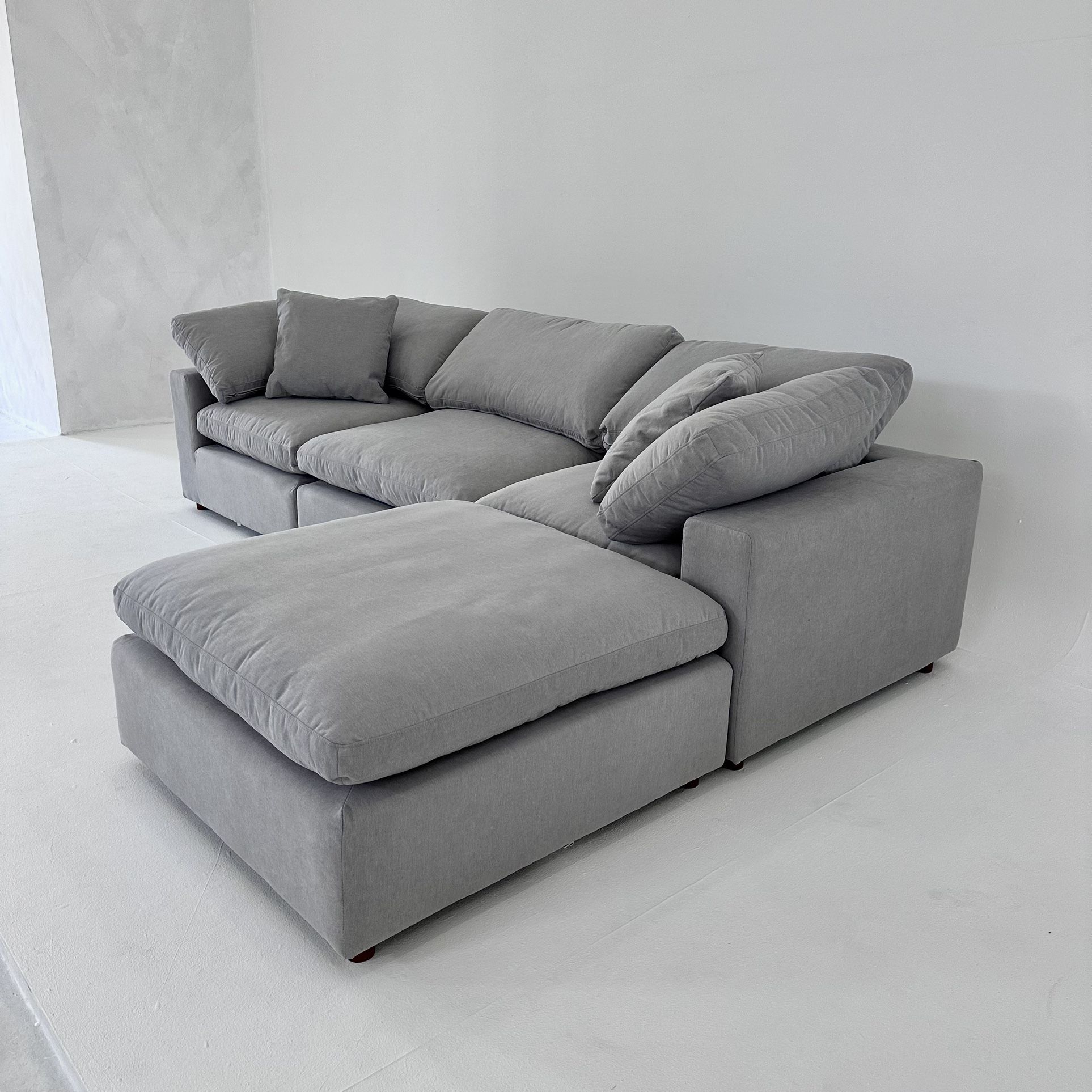 Gray 4PC Cloud Couch Sectional Sofa